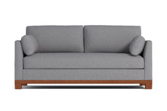 Avalon Queen Size Sleeper Sofa Bed :: Leg Finish: Pecan / Sleeper Option: Deluxe Innerspring Mattress