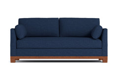 Avalon Queen Size Sleeper Sofa Bed :: Leg Finish: Pecan / Sleeper Option: Memory Foam Mattress