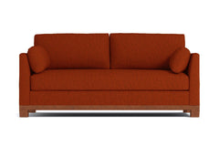 Avalon Queen Size Sleeper Sofa Bed :: Leg Finish: Pecan / Sleeper Option: Deluxe Innerspring Mattress