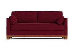 Avalon Queen Size Sleeper Sofa Bed :: Leg Finish: Pecan / Sleeper Option: Memory Foam Mattress