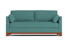 Avalon Queen Size Sleeper Sofa Bed :: Leg Finish: Pecan / Sleeper Option: Deluxe Innerspring Mattress