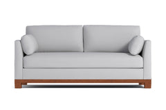 Avalon Queen Size Sleeper Sofa Bed :: Leg Finish: Pecan / Sleeper Option: Deluxe Innerspring Mattress