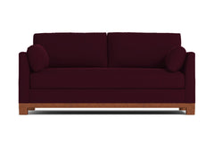 Avalon Queen Size Sleeper Sofa Bed :: Leg Finish: Pecan / Sleeper Option: Memory Foam Mattress