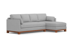 Avalon 2pc Sectional Sofa :: Leg Finish: Pecan / Configuration: RAF - Chaise on the Right