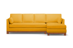 Avalon 2pc Sleeper Sectional :: Leg Finish: Pecan / Sleeper Option: Memory Foam Mattress / Configuration: RAF - Chaise on the Right