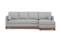 Avalon 2pc Sectional Sofa :: Leg Finish: Pecan / Configuration: RAF - Chaise on the Right