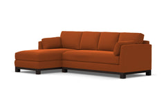 Avalon 2pc Sleeper Sectional :: Leg Finish: Espresso / Sleeper Option: Memory Foam Mattress / Configuration: LAF - Chaise on the Left