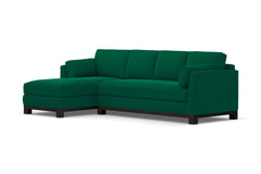 Avalon 2pc Sleeper Sectional :: Leg Finish: Espresso / Sleeper Option: Memory Foam Mattress / Configuration: LAF - Chaise on the Left