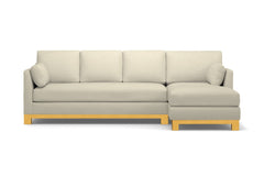 Avalon 2pc Sleeper Sectional :: Leg Finish: Natural / Sleeper Option: Deluxe Innerspring Mattress / Configuration: RAF - Chaise on the Right