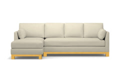 Avalon 2pc Sleeper Sectional :: Leg Finish: Natural / Sleeper Option: Deluxe Innerspring Mattress / Configuration: LAF - Chaise on the Left