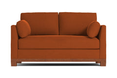 Avalon Apartment Size Sleeper Sofa Bed :: Leg Finish: Pecan / Sleeper Option: Memory Foam Mattress