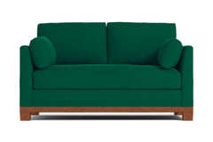 Avalon Apartment Size Sleeper Sofa Bed :: Leg Finish: Pecan / Sleeper Option: Memory Foam Mattress