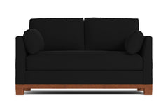 Avalon Apartment Size Sleeper Sofa Bed :: Leg Finish: Pecan / Sleeper Option: Deluxe Innerspring Mattress