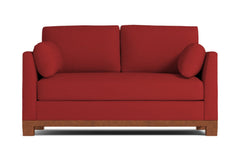 Avalon Apartment Size Sleeper Sofa Bed :: Leg Finish: Pecan / Sleeper Option: Deluxe Innerspring Mattress