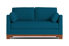 Avalon Twin Size Sleeper Sofa Bed :: Leg Finish: Pecan / Sleeper Option: Deluxe Innerspring Mattress