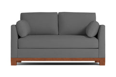 Avalon Apartment Size Sleeper Sofa Bed :: Leg Finish: Pecan / Sleeper Option: Deluxe Innerspring Mattress