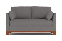 Avalon Twin Size Sleeper Sofa Bed :: Leg Finish: Pecan / Sleeper Option: Memory Foam Mattress