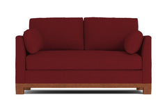 Avalon Twin Size Sleeper Sofa Bed :: Leg Finish: Pecan / Sleeper Option: Memory Foam Mattress