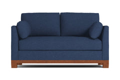 Avalon Twin Size Sleeper Sofa Bed :: Leg Finish: Pecan / Sleeper Option: Memory Foam Mattress