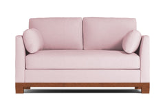 Avalon Twin Size Sleeper Sofa Bed :: Leg Finish: Pecan / Sleeper Option: Memory Foam Mattress