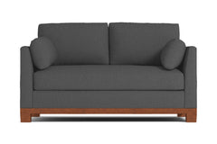 Avalon Twin Size Sleeper Sofa Bed :: Leg Finish: Pecan / Sleeper Option: Memory Foam Mattress