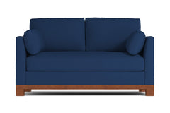 Avalon Twin Size Sleeper Sofa Bed :: Leg Finish: Pecan / Sleeper Option: Memory Foam Mattress