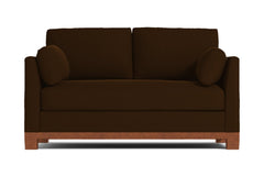 Avalon Twin Size Sleeper Sofa Bed :: Leg Finish: Pecan / Sleeper Option: Memory Foam Mattress