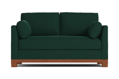 Avalon Twin Size Sleeper Sofa Bed :: Leg Finish: Pecan / Sleeper Option: Memory Foam Mattress