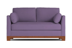 Avalon Twin Size Sleeper Sofa Bed :: Leg Finish: Pecan / Sleeper Option: Memory Foam Mattress