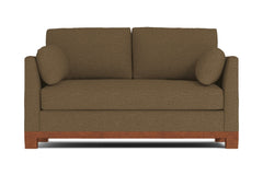 Avalon Twin Size Sleeper Sofa Bed :: Leg Finish: Pecan / Sleeper Option: Memory Foam Mattress