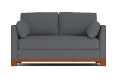 Avalon Twin Size Sleeper Sofa Bed :: Leg Finish: Pecan / Sleeper Option: Memory Foam Mattress