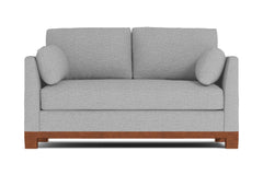 Avalon Twin Size Sleeper Sofa Bed :: Leg Finish: Pecan / Sleeper Option: Memory Foam Mattress