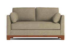 Avalon Twin Size Sleeper Sofa Bed :: Leg Finish: Pecan / Sleeper Option: Memory Foam Mattress