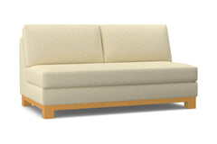 Avalon Armless Apartment Size Sofa :: Leg Finish: Natural