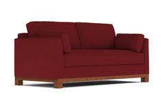 Avalon Queen Size Sleeper Sofa Bed :: Leg Finish: Pecan / Sleeper Option: Memory Foam Mattress