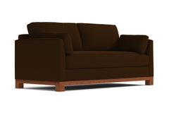 Avalon Queen Size Sleeper Sofa Bed :: Leg Finish: Pecan / Sleeper Option: Deluxe Innerspring Mattress