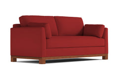 Avalon Queen Size Sleeper Sofa Bed :: Leg Finish: Pecan / Sleeper Option: Deluxe Innerspring Mattress