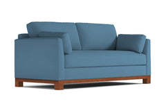 Avalon Queen Size Sleeper Sofa Bed :: Leg Finish: Pecan / Sleeper Option: Deluxe Innerspring Mattress