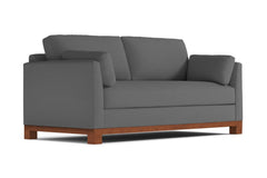 Avalon Queen Size Sleeper Sofa Bed :: Leg Finish: Pecan / Sleeper Option: Deluxe Innerspring Mattress