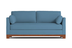 Avalon Queen Size Sleeper Sofa Bed :: Leg Finish: Pecan / Sleeper Option: Deluxe Innerspring Mattress