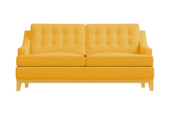 Bannister Twin Size Sleeper Sofa Bed :: Leg Finish: Natural / Sleeper Option: Memory Foam Mattress
