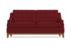 Bannister Twin Size Sleeper Sofa Bed :: Leg Finish: Pecan / Sleeper Option: Deluxe Innerspring Mattress