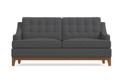 Bannister Twin Size Sleeper Sofa Bed :: Leg Finish: Pecan / Sleeper Option: Deluxe Innerspring Mattress