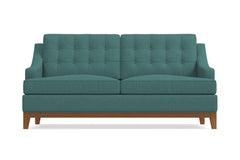 Bannister Apartment Size Sleeper Sofa Bed :: Leg Finish: Pecan / Sleeper Option: Deluxe Innerspring Mattress