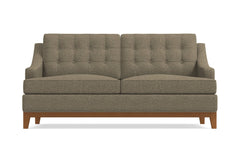 Bannister Twin Size Sleeper Sofa Bed :: Leg Finish: Pecan / Sleeper Option: Deluxe Innerspring Mattress