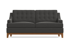 Bannister Twin Size Sleeper Sofa Bed :: Leg Finish: Pecan / Sleeper Option: Deluxe Innerspring Mattress