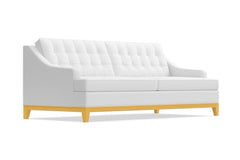 Bannister Queen Size Sleeper Sofa Bed :: Leg Finish: Natural / Sleeper Option: Memory Foam Mattress