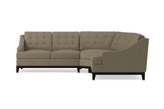 Bannister 3pc Sectional Sofa :: Leg Finish: Espresso