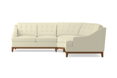 Bannister 3pc Sectional Sofa :: Leg Finish: Pecan