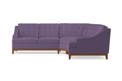 Bannister 3pc Sectional Sofa :: Leg Finish: Pecan